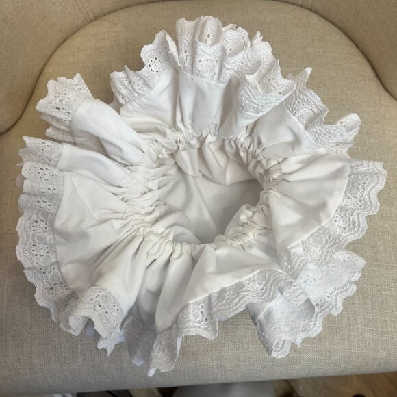 Victorian Mob Cap|Victorian Style Maid Cap|White Vintage Night Cap|Historical - Picture 3 of 5